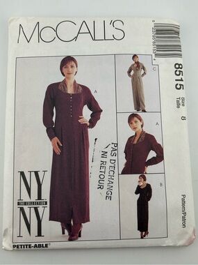 2 for 22 $ 🧵 MCCALL'S 🧵 Misses' Dress and Jumpsuit Sewing Pattern - 8515